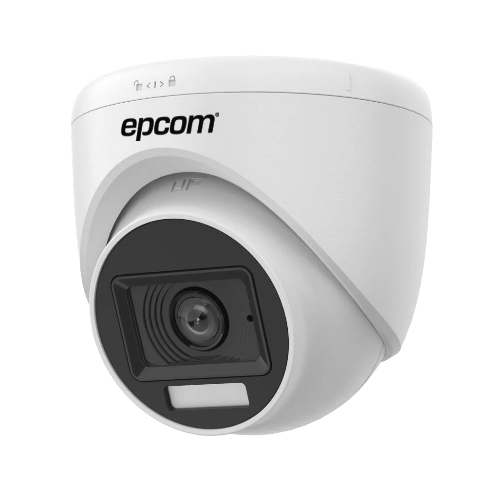 CAMARA DOMO EPCOM TURBOHD 3K 5 MP, LENTE 2.8 MM, DUAL LIGHT, 20 MTS IR, PLASTICO, IP67, DWDR