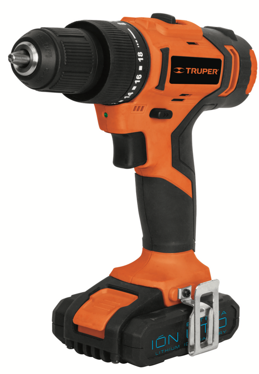 Taladro Inalámbrico Truper 1/2 20V Profesional con Batería.