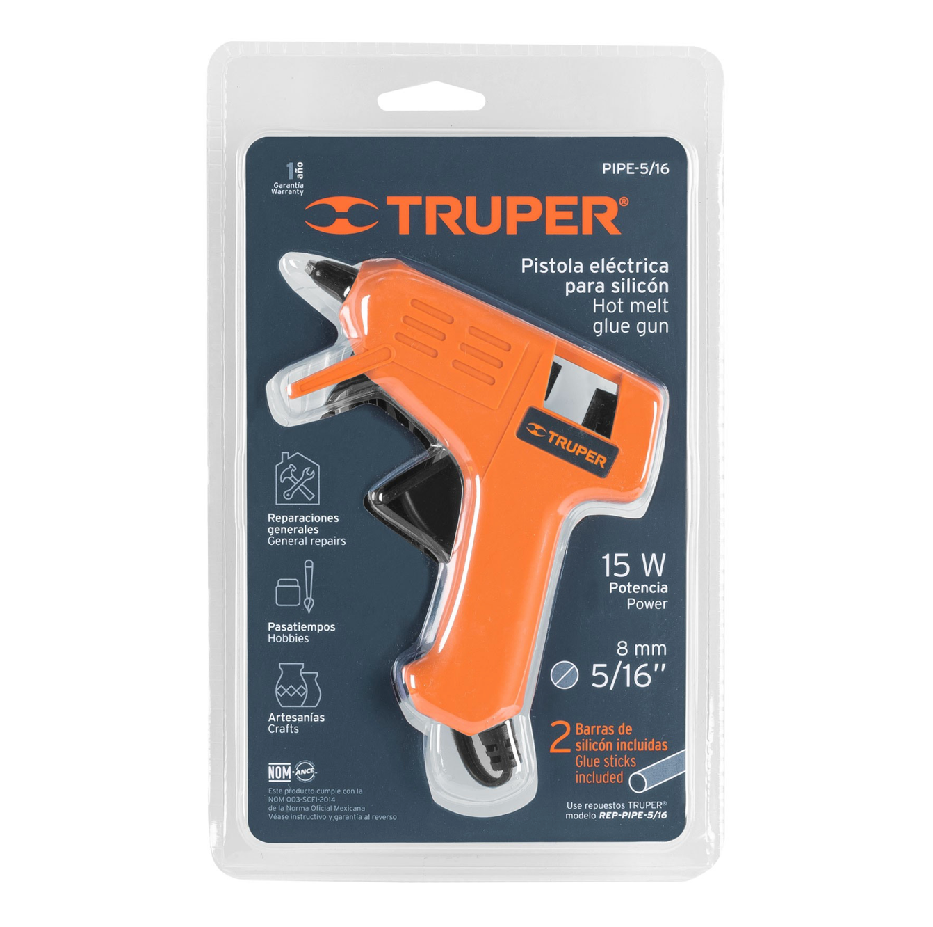 Pistola Eléctrica para Silicon Truper / 15w.
