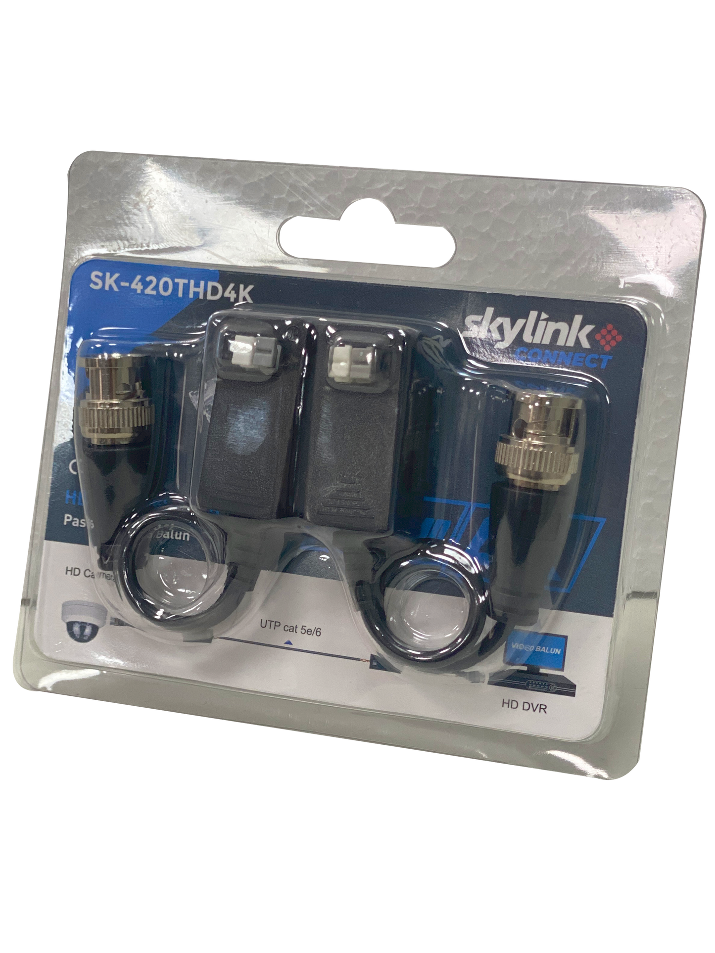 VIDEO BALUN SKYLINK, TURBO POTENCIA RJ45, 3,4,4MP,4K, CCE, HD-TVI/CVI,AHD/CVBS