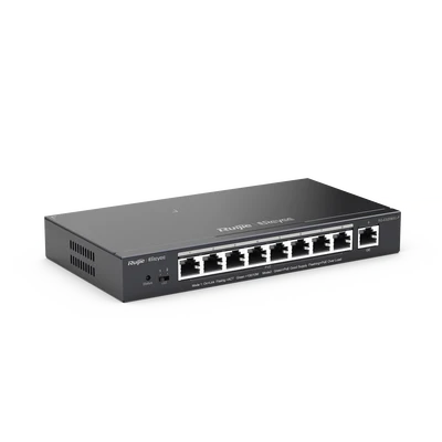 Switch Ruijie Administrable de 8 Puertos Gigabit Poe+ 802.3af/at / 120W.