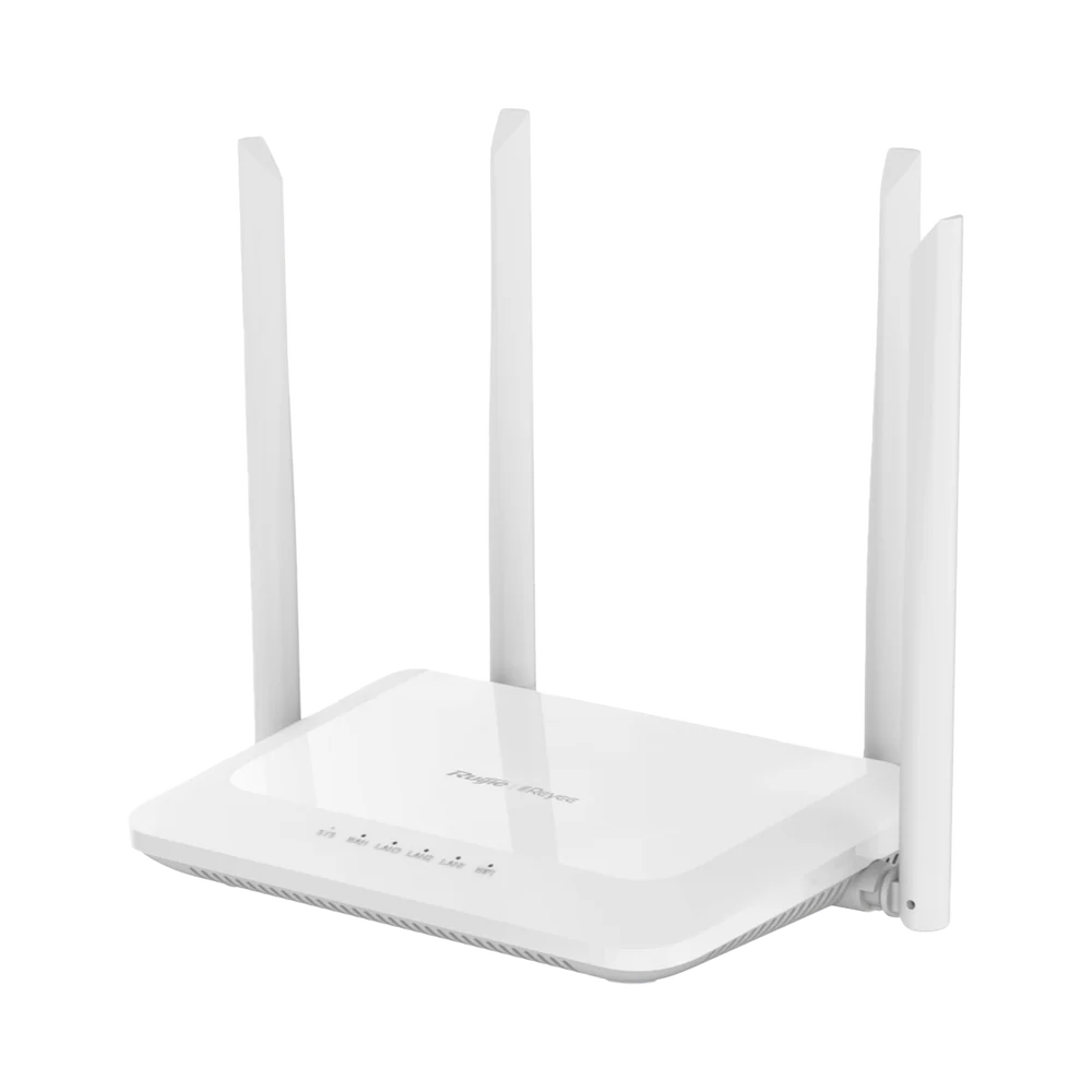 Router inalámbrico Ruijie Wifi Doble Banda / 1 Puerto Wan 10/100 y 3 Puertos Lan / Hasta 1200 Mbps.