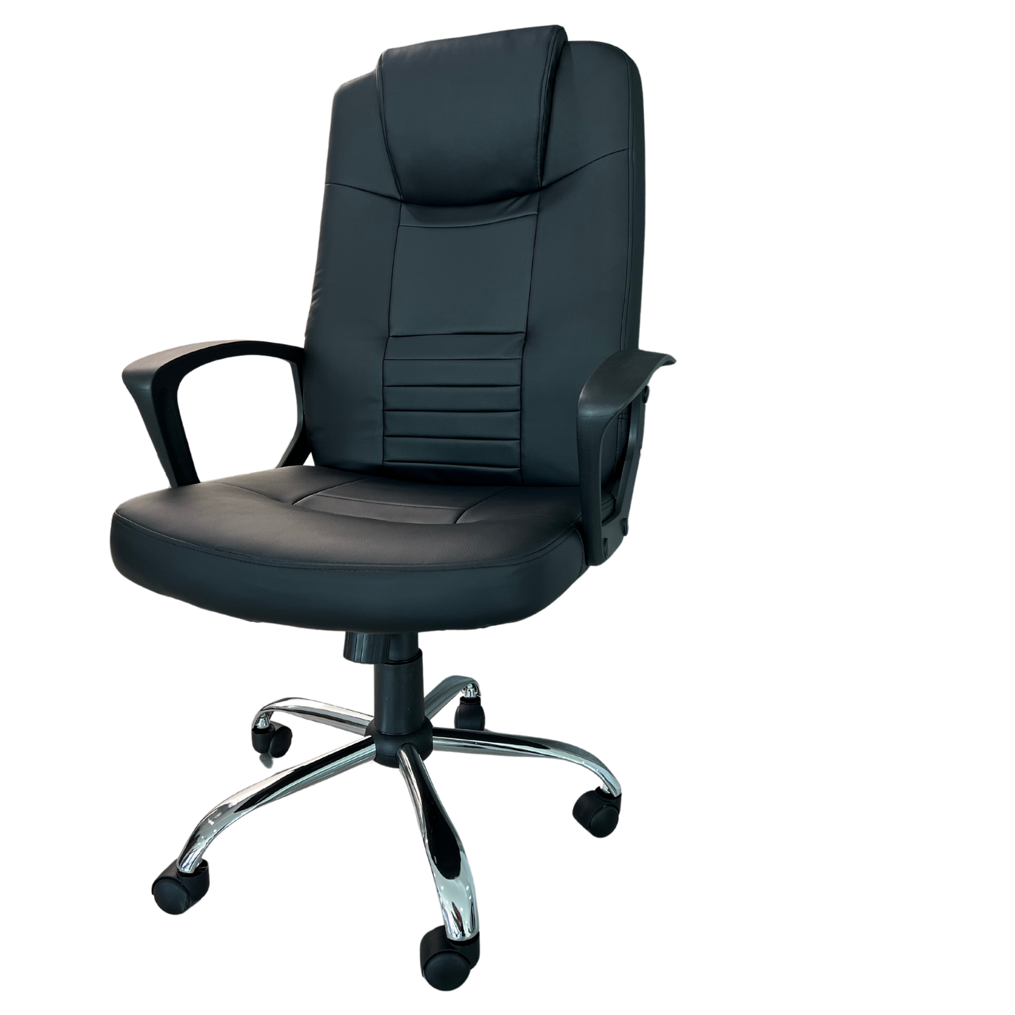 SILLA EJECUTIVA SIT, RESPALDAR ALTO, PIEL SINTETICA, 250 LBS, BASE CROMADA