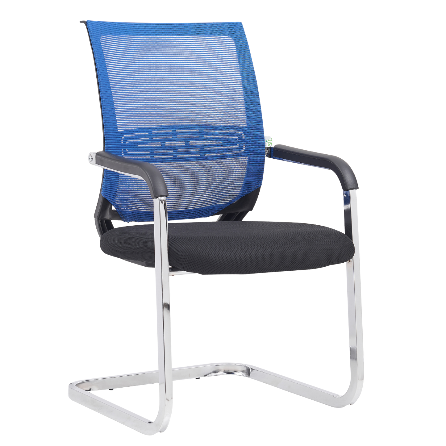 SILLA DE ESPERA Y RECEPCION SIT, COLOR AZUL, RESPALDO DE MALLA, SOPORTE LUMBAR, PESO 220LBS