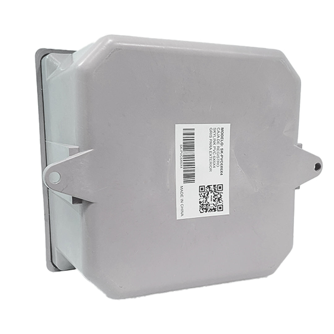 CAJA SKYLINK 6X6X4 DE REGISTRO PVC COLOR GRIS / EXTERIOR / PESADA