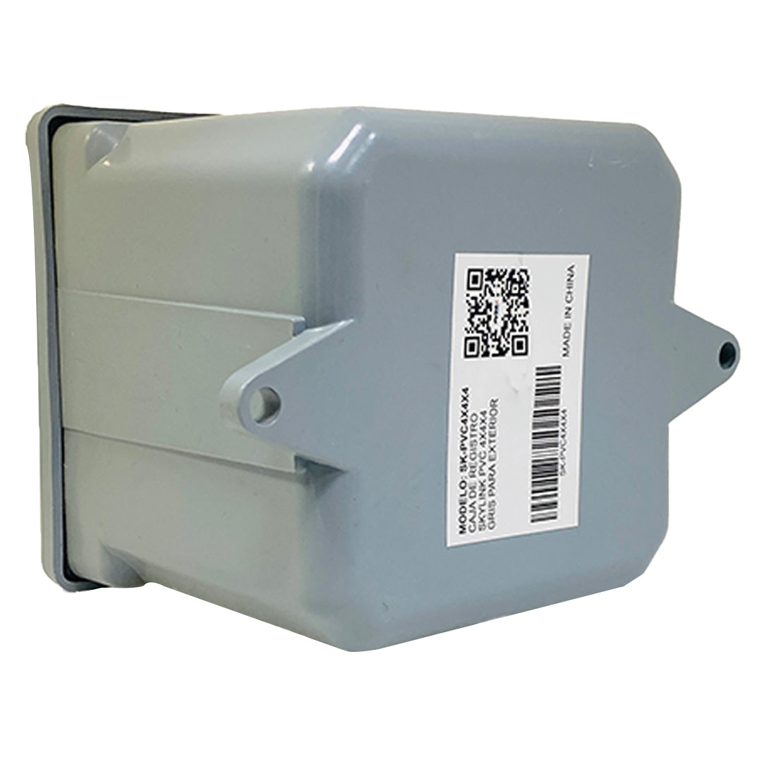 CAJA SKYLINK 8X8X4 DE REGISTRO PVC COLOR GRIS / EXTERIOR / PESADA