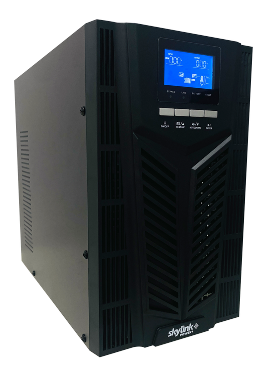 BATERIA UPS SKYLINK ONLINE DE 3000VA/2700W, LÍNEA INTERACTIVA ENTRADA/SALIDA 120 VCA