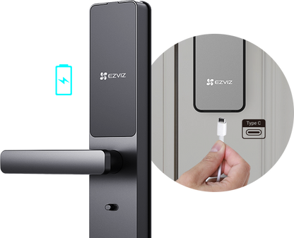 CERRADURA INTELIGENTE EZVIZ WIFI, MULTIPLES DESBLOQUEOS, IP67, TIMBRE INCORPORADO, HUELLAS, TARJETA