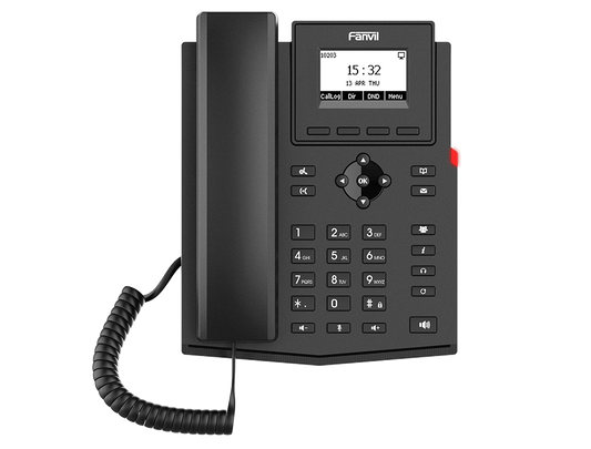 TELEFONO IP EMPRESARIAL FANVIL, 2 LINEAS SIP, PANTALLA LCD2.3IN, 1000 REG, CANCELADOR DE ECO, POE