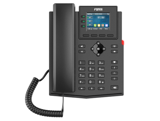 TELEFONO IP EMPRESARIAL FANVIL, 4 LINEAS SIP, PANTALLA LCD2.4IN, 1000 REGISTROS, CANCELADOR DE ECO