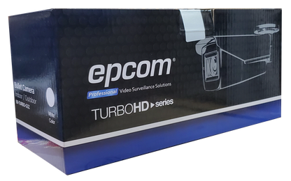 CAMARA ANALOGA BALA EPCOM TURBOHD 2MP, LENTE MOT 2.7MM, 70 MTS IR, IP67, METALICA,