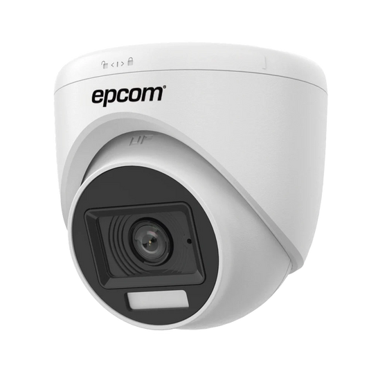 CAMARA DOMO EPCOM TURBOHD 3K 5 MP, LENTE 2.8 MM, DUAL LIGHT, 20 MTS IR, PLASTICO, IP67, DWDR