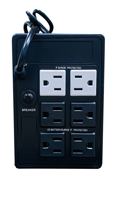 BATERIA UPS SKYLINK DE 600VA/360W, LÍNEA INTERACTIVA ENTRADA Y SALIDA 120 VCA,  REGULADOR DE VOLTAJE