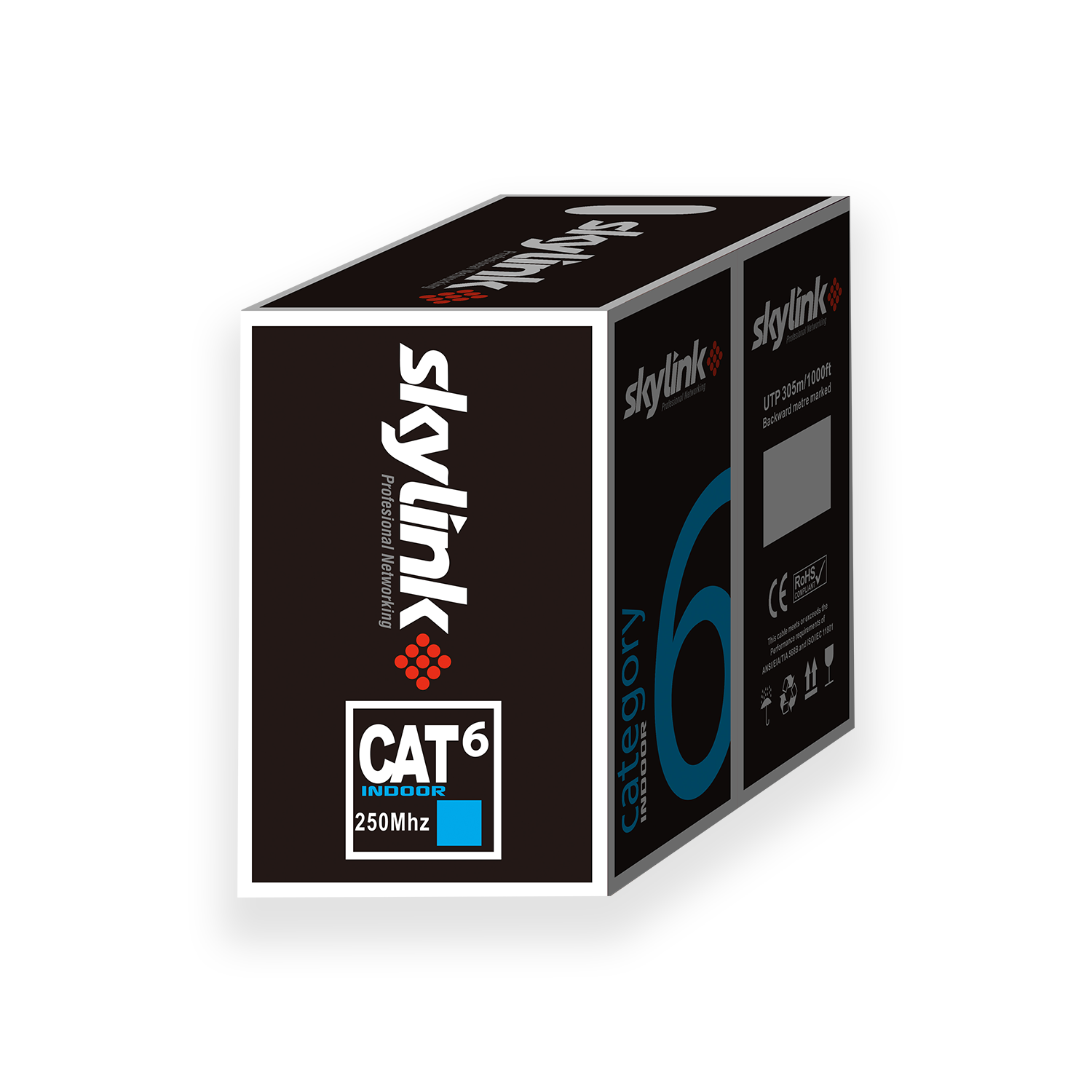 Cable UTP Cat6 Skylink / Color Azul / 1000 Pies por Rollo / Interior ...