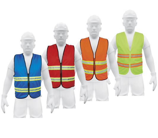 Chaleco Reflectivo Naranja con Cierre Truper CHS-600N.