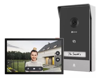 VIDEOPORTERO EZVIZ 4MP PANTALLA Y TIMBRE, DETECCION DE PERSONAS, IP67, AUDIO 2 VIAS, DESBLOQUEO RFID