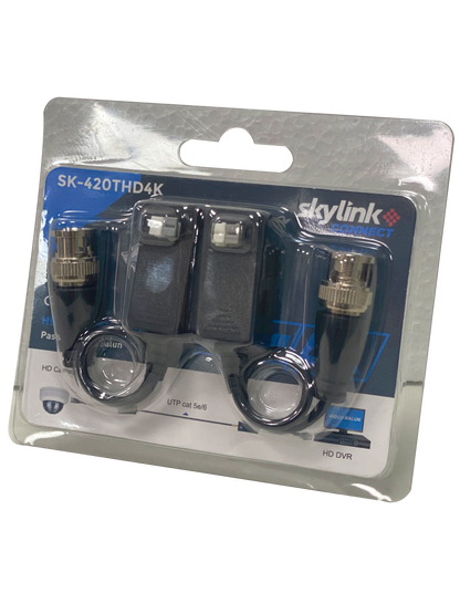 VIDEO BALUN SKYLINK, TURBO POTENCIA RJ45, 3,4,4MP,4K, CCE, HD-TVI/CVI,AHD/CVBS