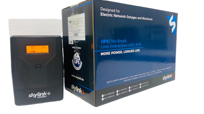 BATERIA UPS SKYLINK DE 1200VA/720W, LÍNEA INTERACTIVA ENTRADA/SALIDA 120 VCA,  REGULADOR DE VOLTAJE