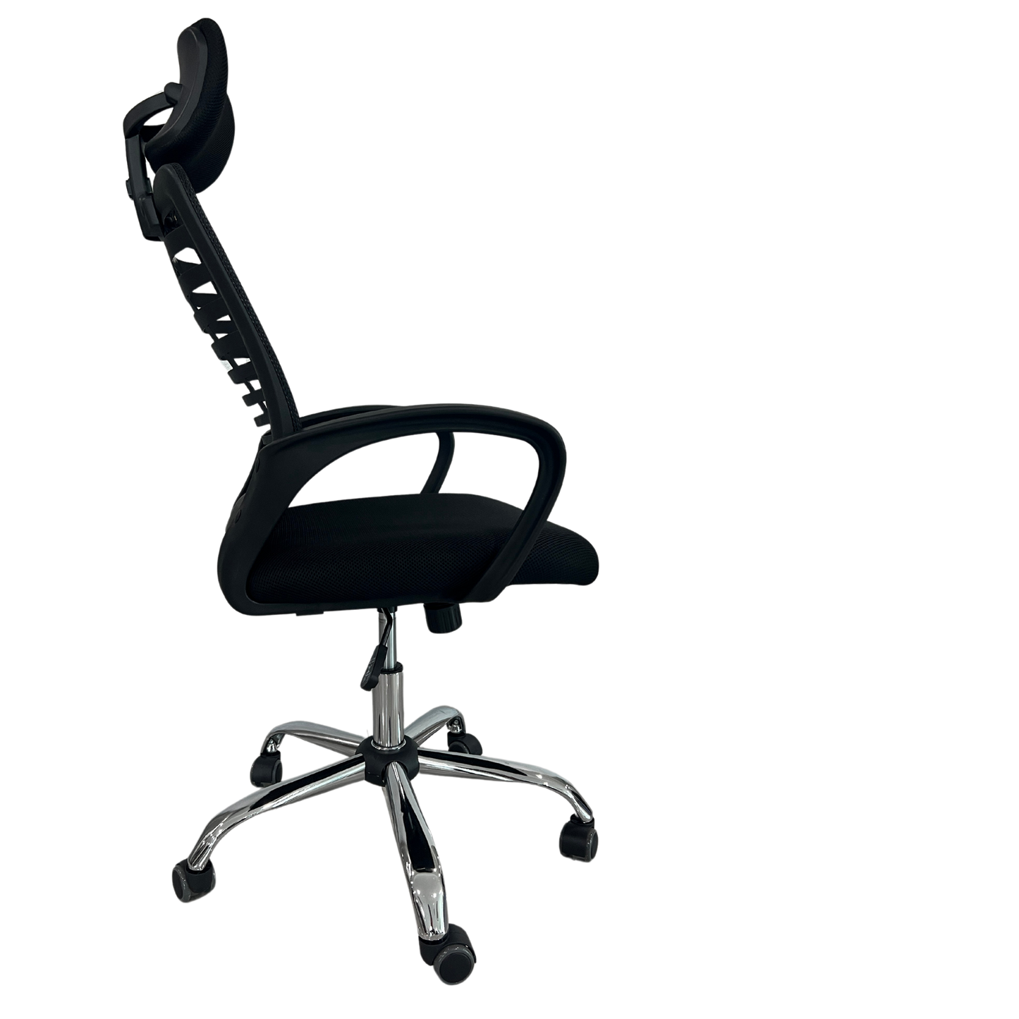 SILLA EJECUTIVA SIT, BASE CROMADA, COLOR NEGRO, 200 LBS