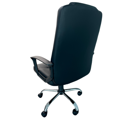 SILLA EJECUTIVA SIT, RESPALDAR ALTO, PIEL SINTETICA, 250 LBS, BASE CROMADA