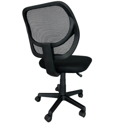 SILLA SECRETARIAL, TELA DE MALLA, ALTURA MEDIA, CONTROL NEUMÁTICO DE ALTURA, COLOR NEGRO