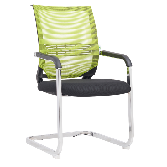 SILLA DE ESPERA Y RECEPCION SIT, COLOR VERDE, RESPALDO DE MALLA, SOPORTE LUMBAR, PESO 220LBS