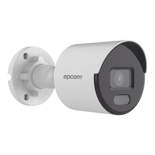 Cámara Bala IP 4 MP EPCOM / Color Plus / Lente 2.8 mm/30 Mts IR Exir / IP67 / H.265+ / Sensplus