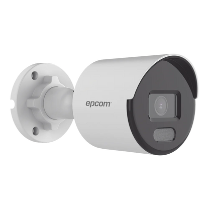 Cámara Bala IP 4 MP EPCOM / Color Plus / Lente 2.8 mm/30 Mts IR Exir / IP67 / H.265+ / Sensplus
