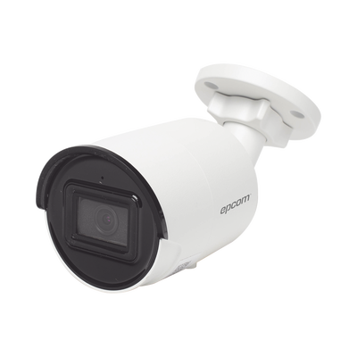 Cámara Epcom Bala IP 4MP / Lente 2.8 mm / 40 mts IR EXIR / IP67 / Micrófono Integrado