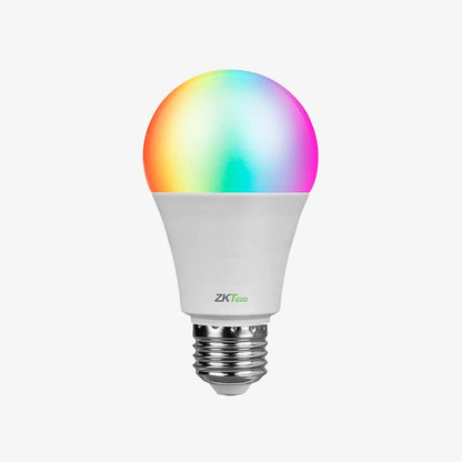 BOMBILLO ZKTECO LED RBG INTELIGENTE WIFI, MULTICOLOR, COMPATIBLE CON ALEXA Y GOOGLE