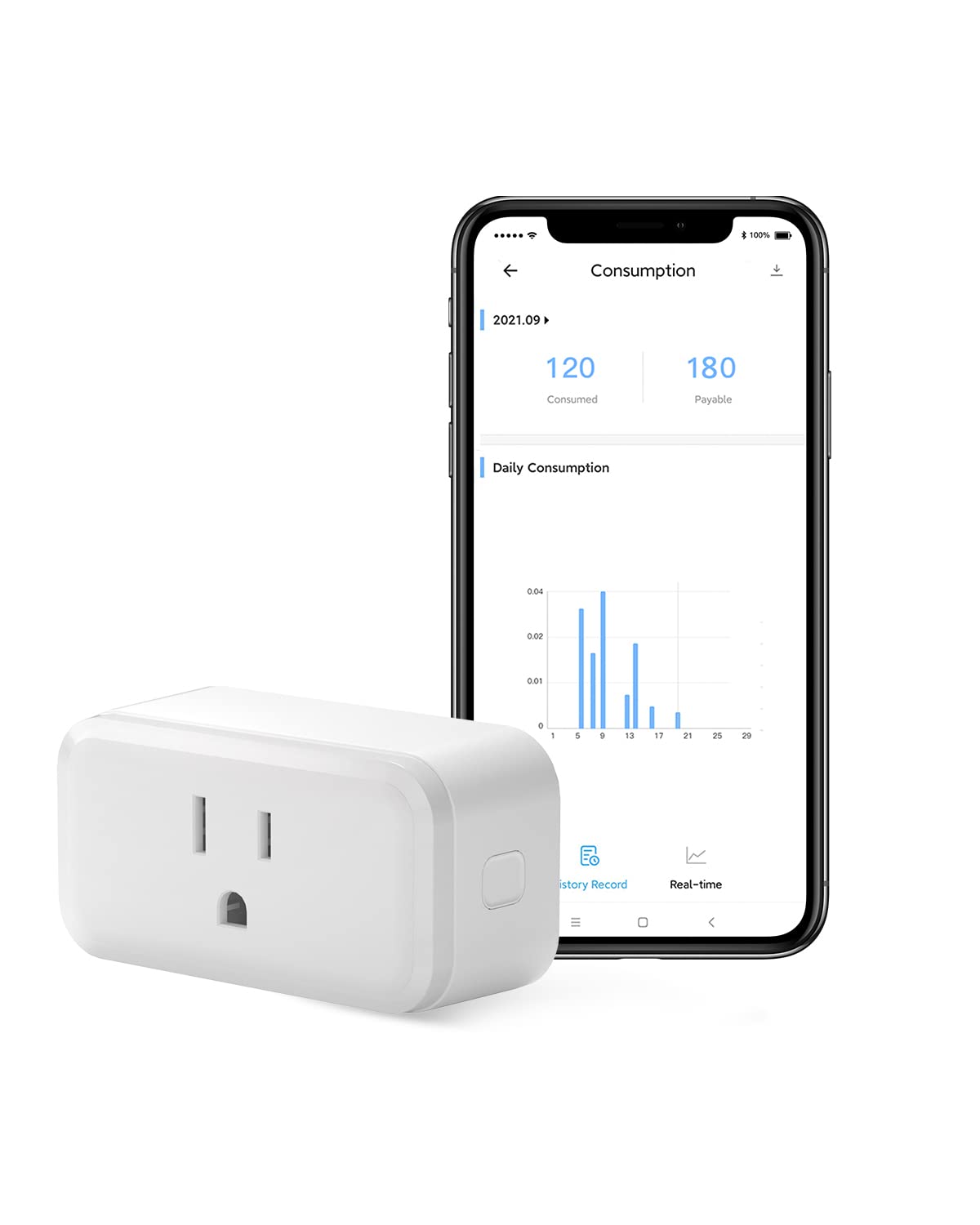 Enchufe Sonoff Wifi Smart Plug con temporizador y medidor de energía para controlar electrodomésticos.