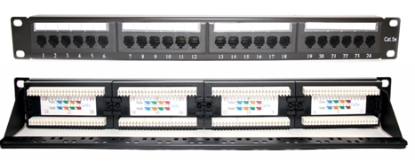 Patch Panel UTP Cat5E LinkedPro 24 Puertos / Con Organizador.