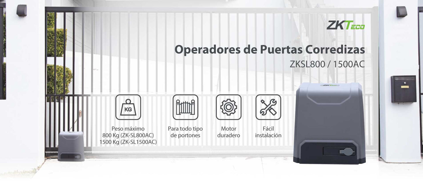 Motor para Portón ZkTeco Deslizante / Peso Máximo 1500KG 550W 110 VCA.