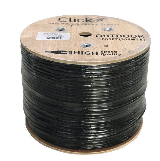 Cable Click Cam UTP CAT6 / Exterior / Color Negro / Doble Forro.