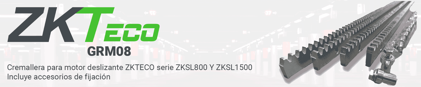 Cremallera Metálica ZkTeco de 1 Metro para Motor ZKSL1500AC/ZKSL800AC.