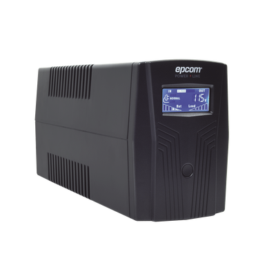 UPS Epcom 600VA/360W / LCD / Entrada y Salida 120 VC.