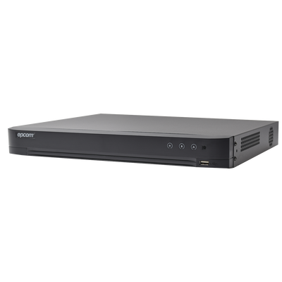 DVR Epcom 4MP de 4 Canales / Reconocimiento de Rostros / + 2 Canales IP.