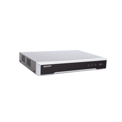 DVR Epcom 8MP / 8 Canales 4K TurboHD + 8 Canales IP / Audio por Coaxitron / / H.265+