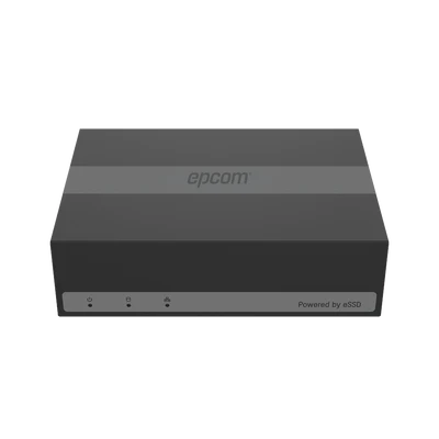 Mini DVR Epcom 8 Canales TurboHD 1080p + 2 Canales IP / Unidad de Estado Solido de 480GB.