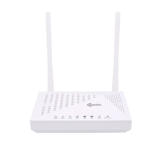 ONU CDATA DUAL G/EPON, +1xFE+1GE+WI-FI 2.4 Ghz / CPU de alto rendimiento/ 300 Mbps/ Vía Wi-Fi:2.488