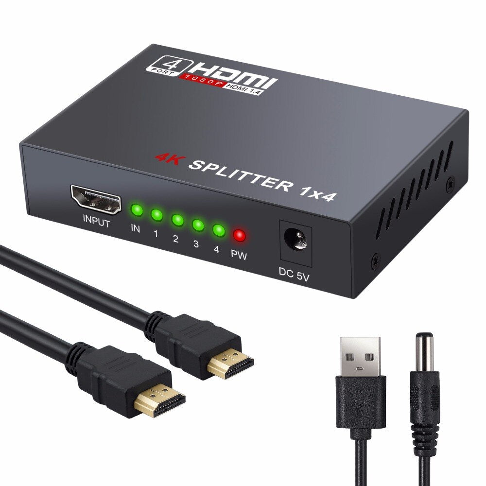 Spliter HDMI 4 Salidas HD 1080 / 4K x 2K.