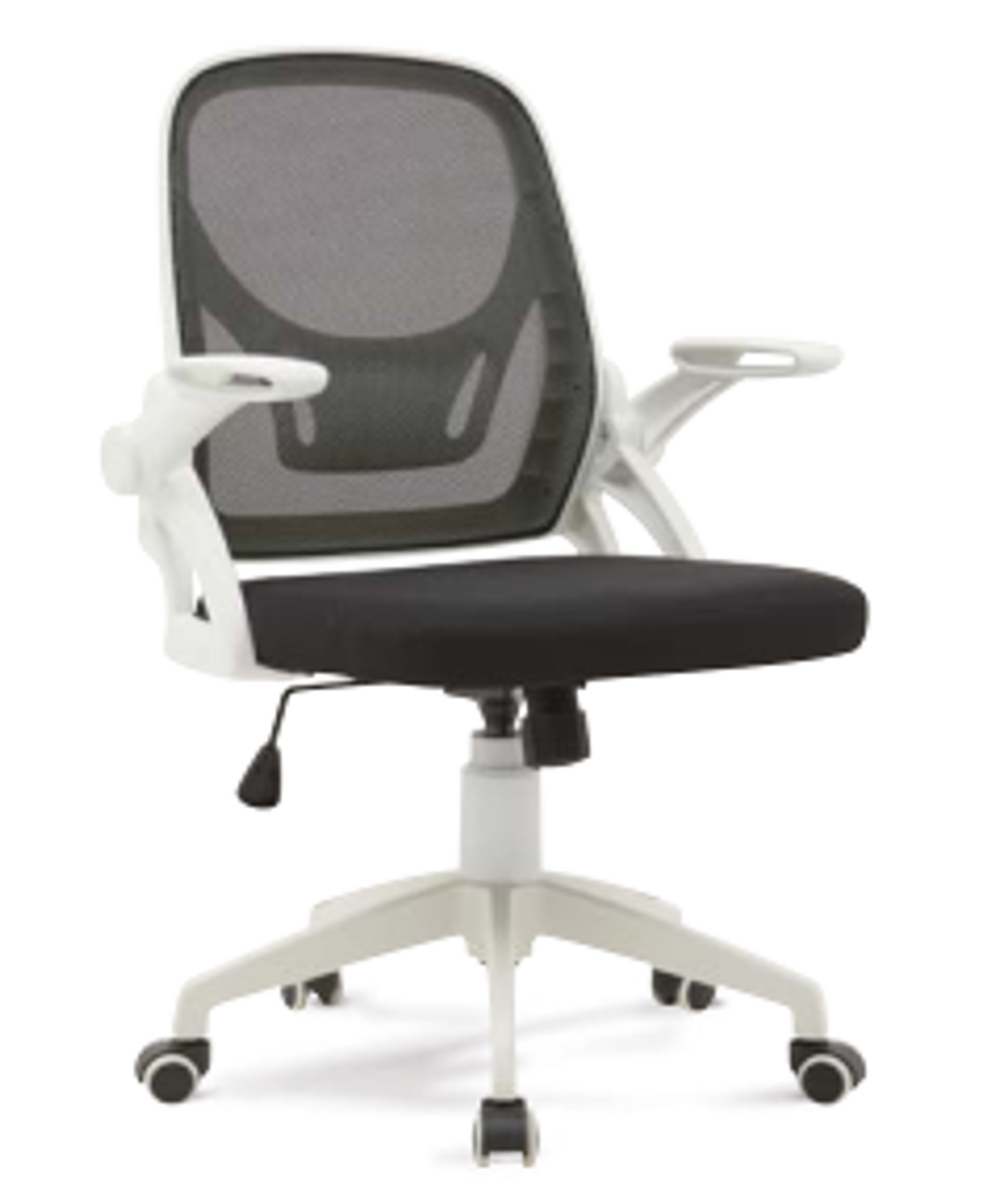 Silla Ejecutiva SIT / Tela de Malla, Color Negro, Base de PVC Color Blanco.