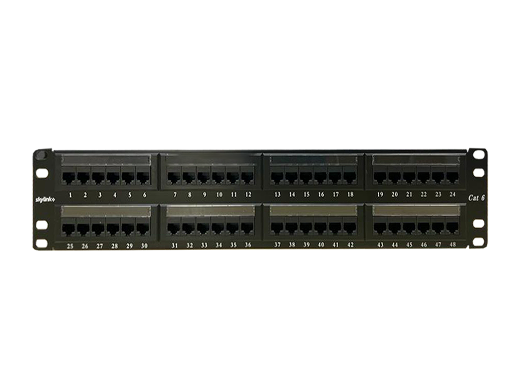 Patch Panel Skylink UTP de 48 Puertos Cat6 / 2U / 19IN.