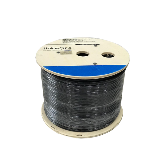 Cable UTP Cat5E LinkedPro / Negro / 305M con Gel / Exterior / 100% Cobre Certificado.