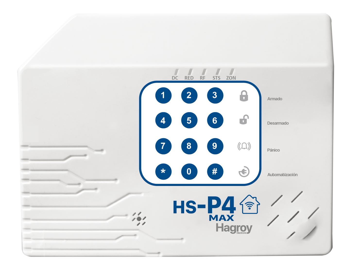 Panel de Alarma Residencial Hagroy 8 Zonas / 6 Inalámbricas/ 2 Zonas Cableadas.