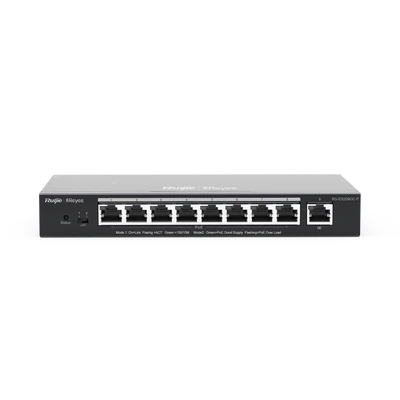 Switch Ruijie Administrable de 8 Puertos Gigabit Poe+ 802.3af/at / 120W.