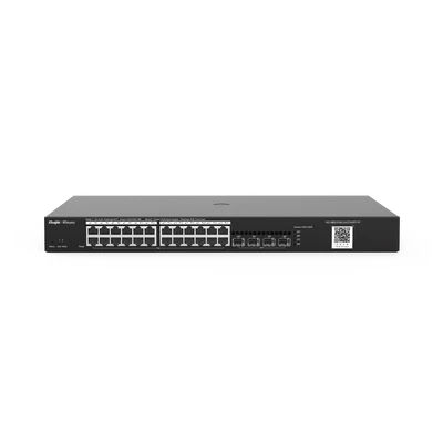 Switch Ruijie Administrable con 24 puertos Gigabit POE / 370W.