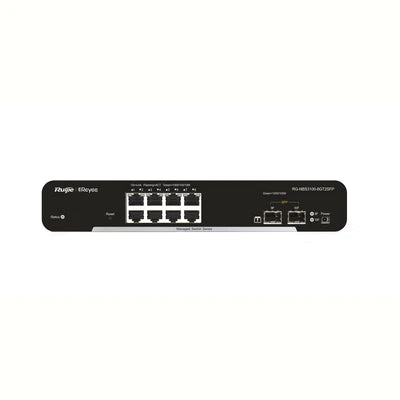 Switch Ruijie Administrable POE con 8 Puertos Gigabit 802.3af/at + 2 SFP.