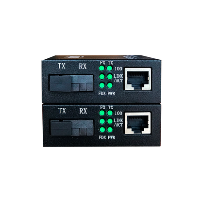 Media Converter Skylink TX/RX / Puerto Ethernet / 20KM / 10/100/100 Mbps.