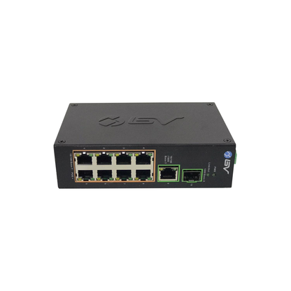 Switch POE BV de 8 Puertos + 2 Gigabit para Alta Temperatura.